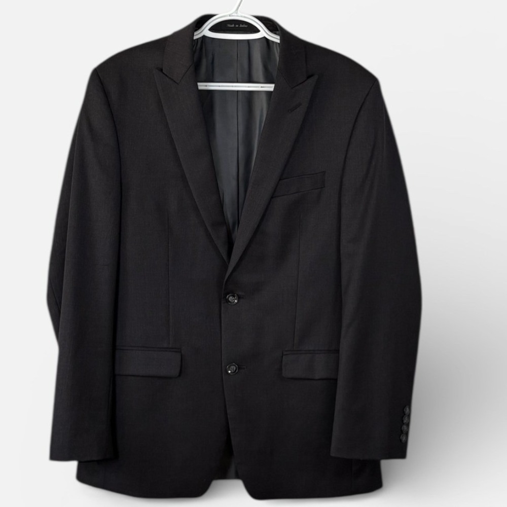 Calvin Klein Men's Black Wool Suit Jacket Blazer 38R